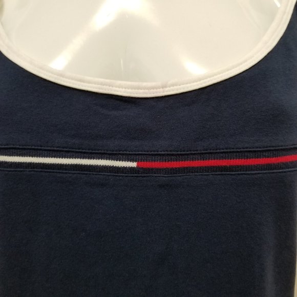 Tommy Hilfiger Jeans top XL sleeveless spaghetti strap shelf bra logo VINTAGE - Picture 7 of 13